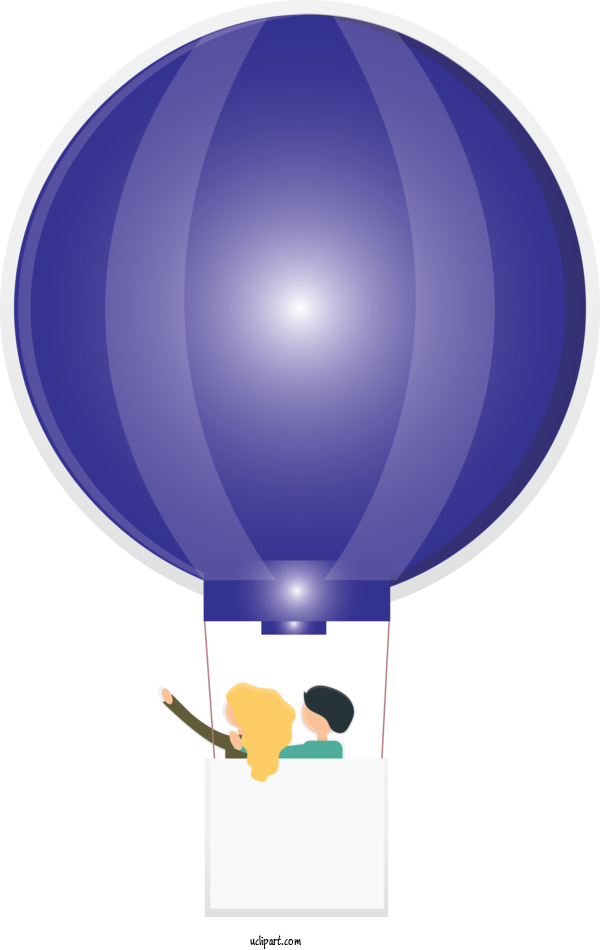 Free Transportation Hot Air Balloon Violet Balloon For Hot Air Balloon Clipart Transparent Background