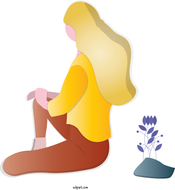 Free People Sitting Physical Fitness Yoga For Girl Clipart Transparent Background