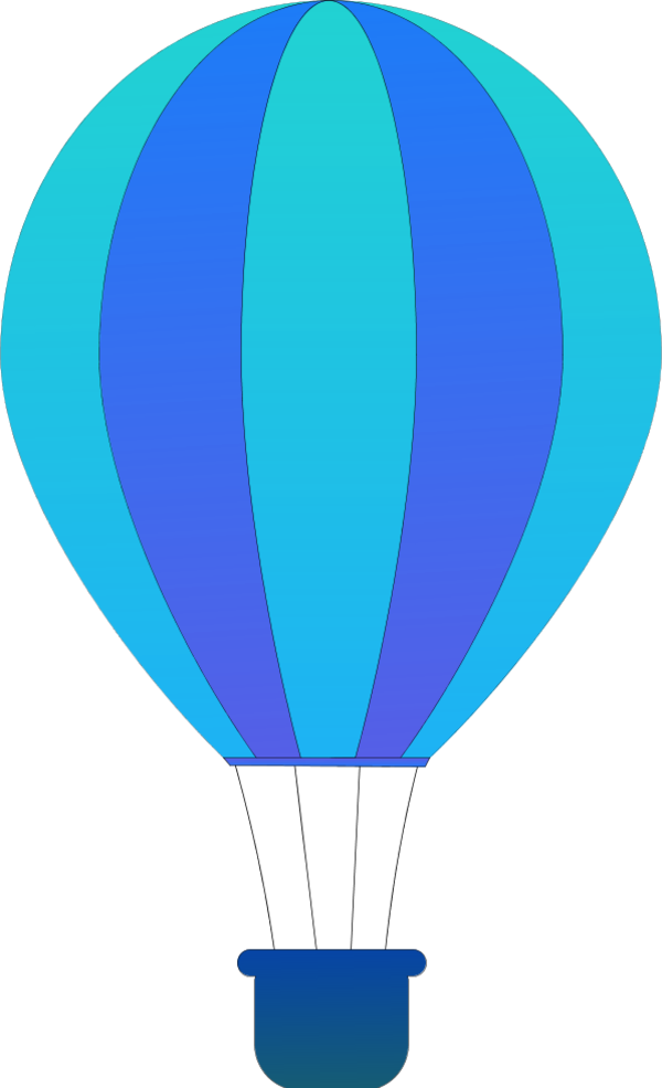 Free Hot Air Balloon Hot Air Balloon Aqua Azure Clipart Clipart Transparent Background