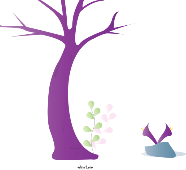 Free Nature Violet Purple Tree For Leaf Clipart Transparent Background
