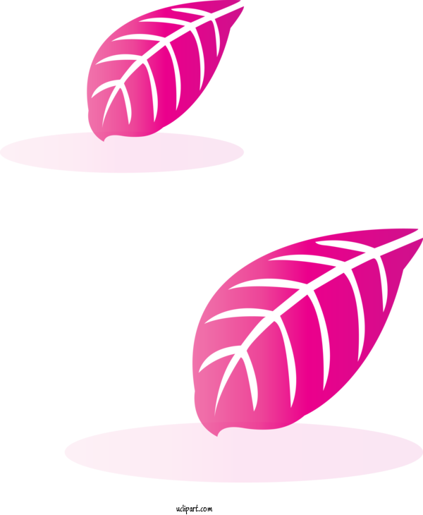 Free Nature Pink Leaf Line For Leaf Clipart Transparent Background
