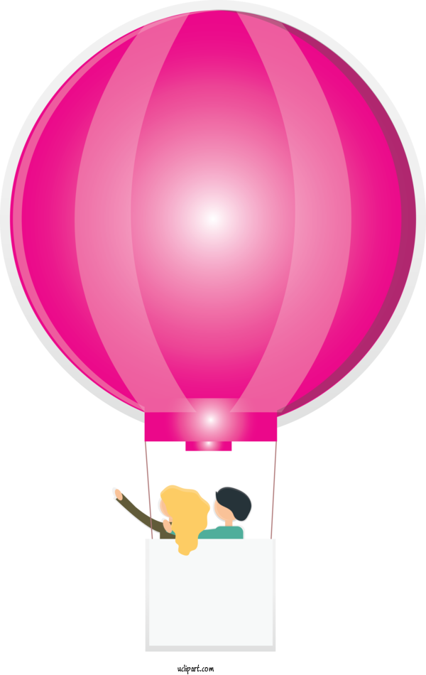 Free Transportation Pink Hot Air Balloon Magenta For Hot Air Balloon Clipart Transparent Background