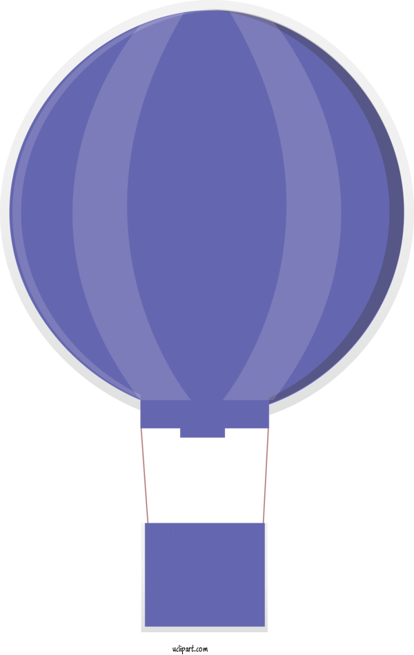 Free Transportation Violet Purple Blue For Hot Air Balloon Clipart Transparent Background