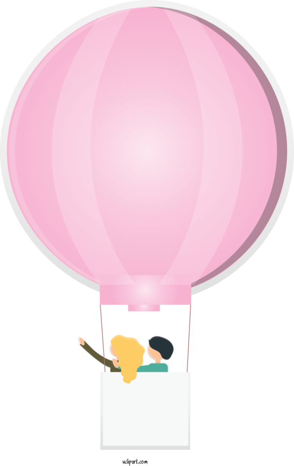 Free Transportation Pink Hot Air Balloon Cartoon For Hot Air Balloon Clipart Transparent Background