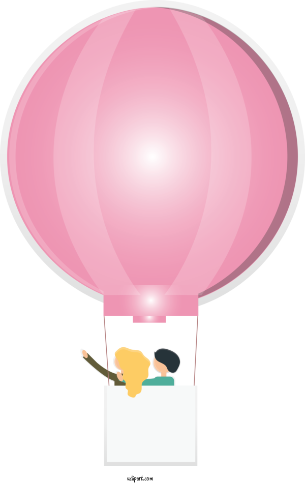 Free Transportation Pink Hot Air Balloon Balloon For Hot Air Balloon Clipart Transparent Background