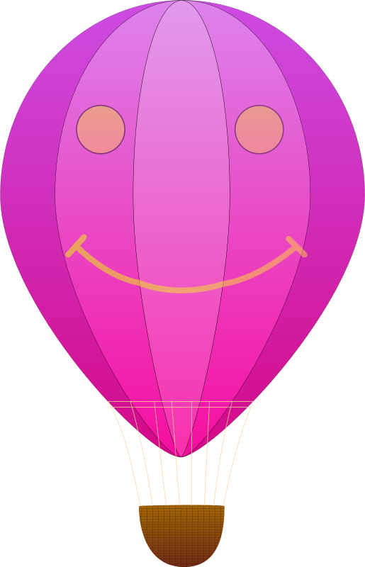 Free Hot Air Balloon Violet Line Magenta Clipart Clipart Transparent Background