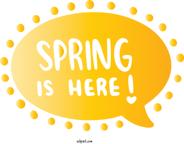 Free Nature Yellow Text Font For Spring Clipart Transparent Background