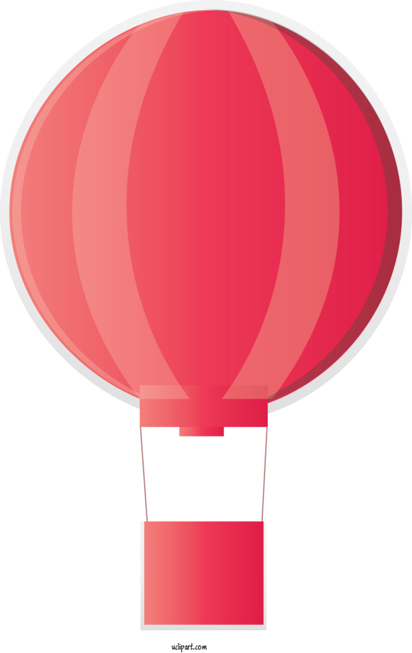 Free Transportation Hot Air Balloon Red Pink For Hot Air Balloon Clipart Transparent Background