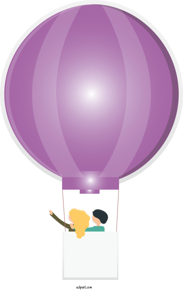 Free Transportation Purple Violet Hot Air Balloon For Hot Air Balloon Clipart Transparent Background