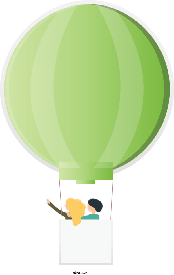 Free Transportation Green Hot Air Balloon Cartoon For Hot Air Balloon Clipart Transparent Background