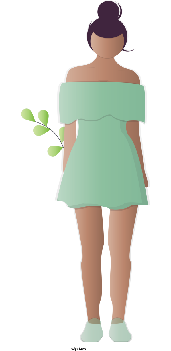 Free People Green Clothing Shoulder For Girl Clipart Transparent Background