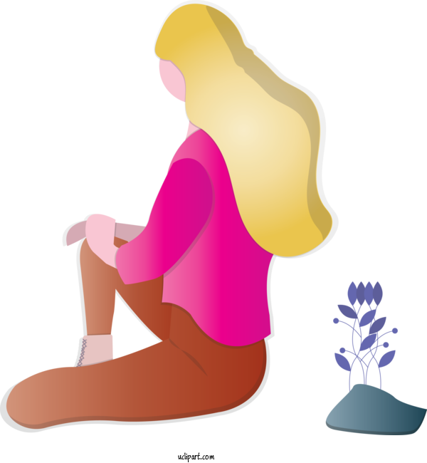 Free People Sitting Physical Fitness Kneeling For Girl Clipart Transparent Background