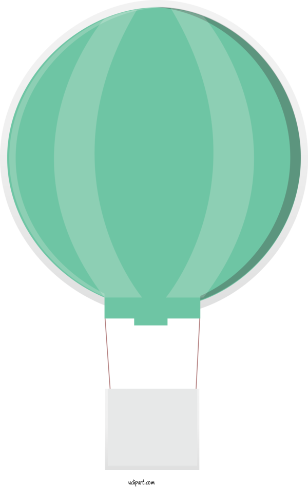 Free Transportation Green Hot Air Balloon Turquoise For Hot Air Balloon Clipart Transparent Background