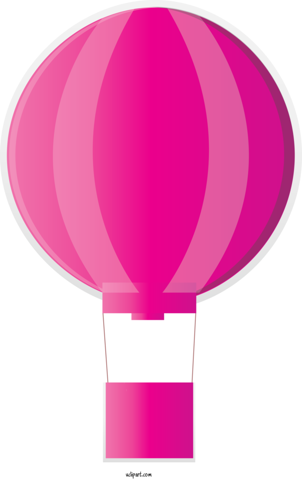 Free Transportation Hot Air Balloon Pink Magenta For Hot Air Balloon Clipart Transparent Background