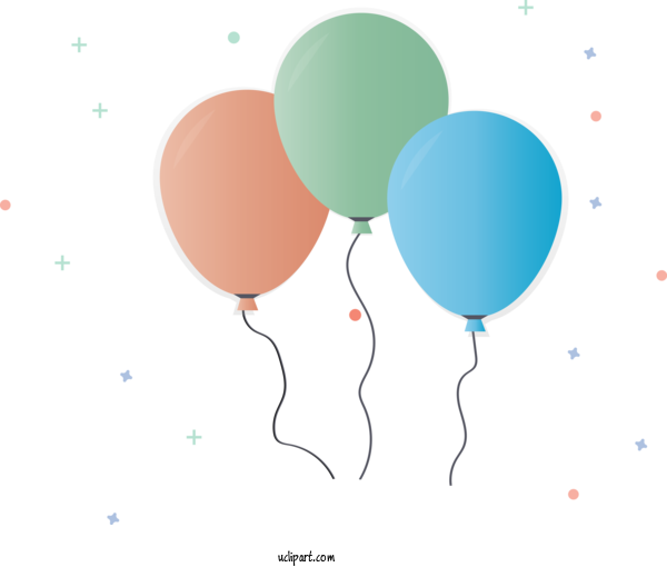 Free Occasions Balloon Party Supply For Birthday Clipart Transparent Background