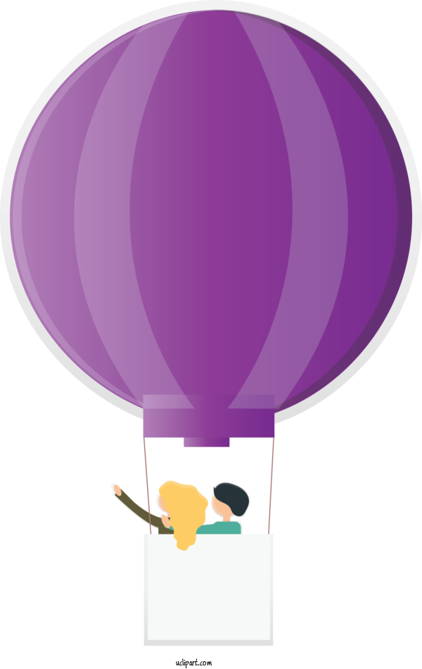 Free Transportation Hot Air Balloon Violet Purple For Hot Air Balloon Clipart Transparent Background