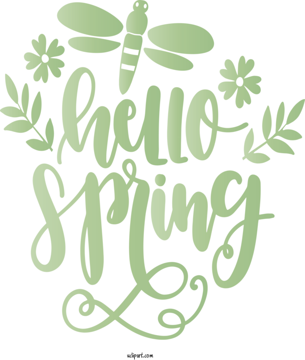 Free Nature Text Leaf Font For Spring Clipart Transparent Background