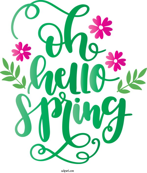 Free Nature Text Font Line Art For Spring Clipart Transparent Background