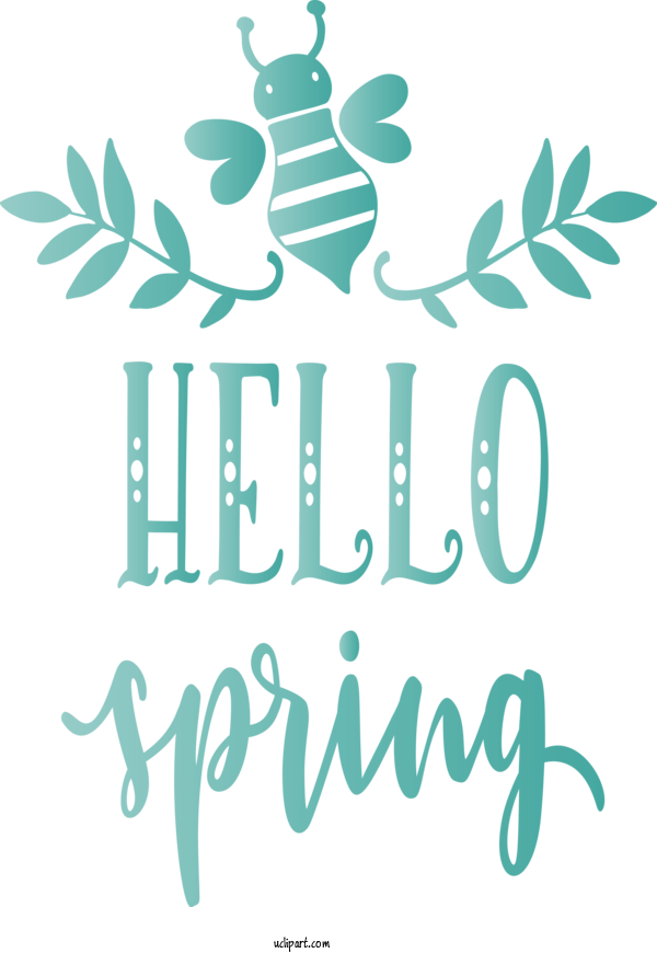 Free Nature Text Font Leaf For Spring Clipart Transparent Background