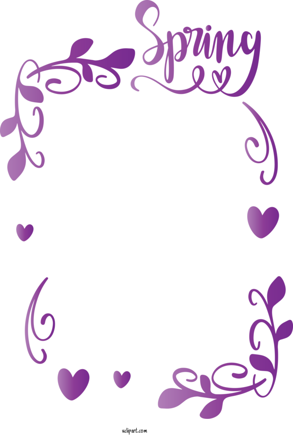 Free Nature Purple Text Violet For Spring Clipart Transparent Background