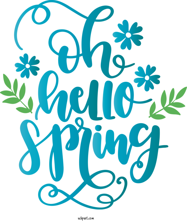 Free Nature Text Font Line Art For Spring Clipart Transparent Background