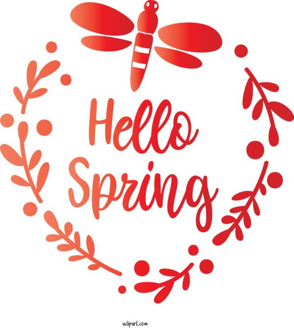 Free Nature Red Text Font For Spring Clipart Transparent Background
