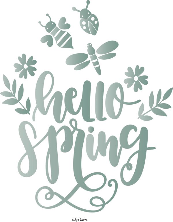 Free Nature Text Font Leaf For Spring Clipart Transparent Background
