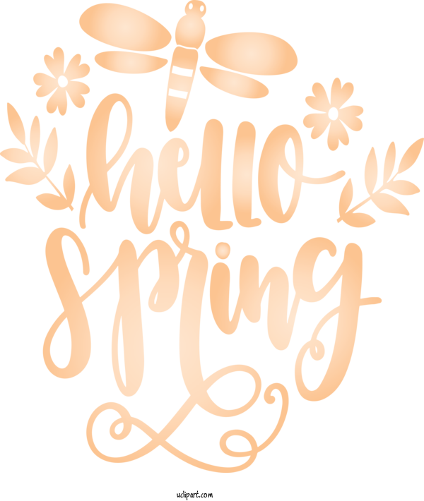Free Nature Text Font For Spring Clipart Transparent Background