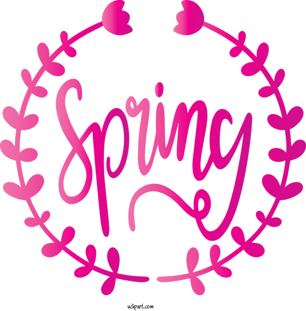 Free Nature Pink Text Magenta For Spring Clipart Transparent Background