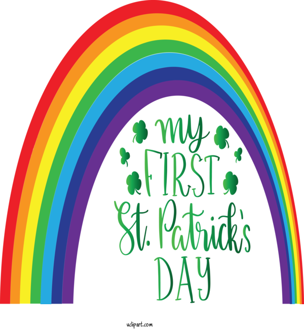 Free Holidays Line Rainbow Logo For Saint Patricks Day Clipart Transparent Background