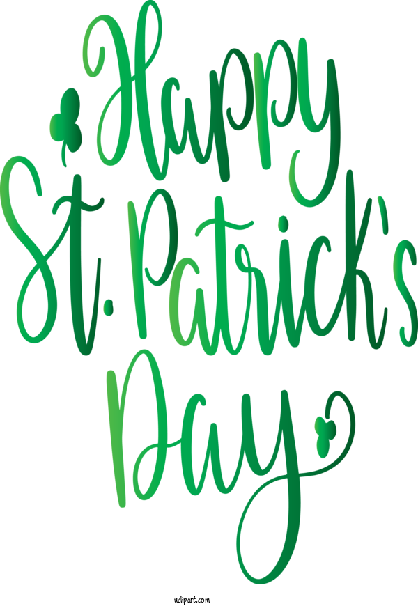 Free Holidays Font Text Green For Saint Patricks Day Clipart Transparent Background
