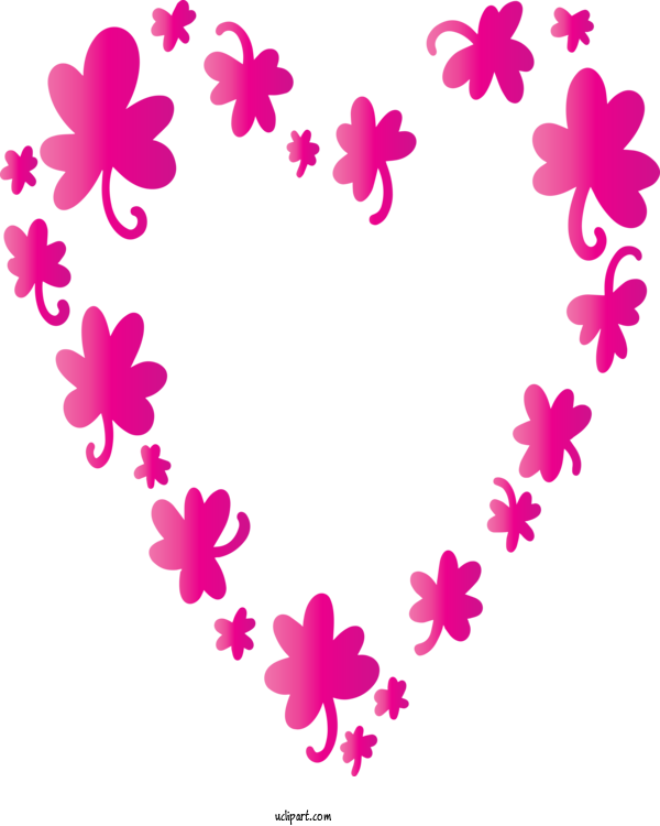 Free Holidays Heart Pink Pedicel For Saint Patricks Day Clipart Transparent Background