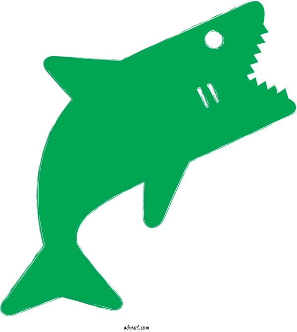 Free Animals Fin Green Fish For Shark Clipart Transparent Background