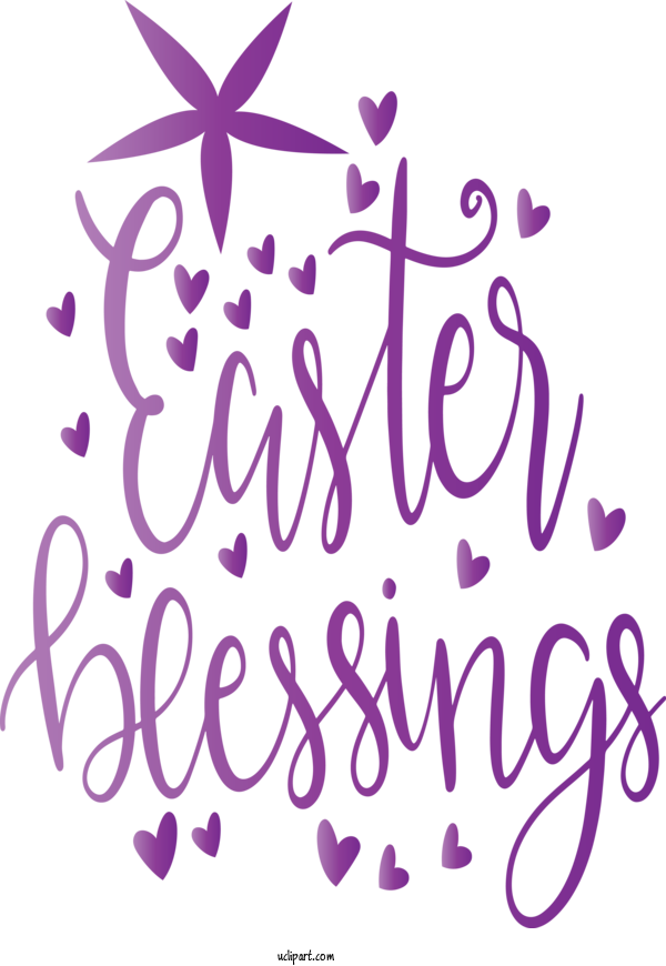 Free Holidays Text Font Purple For Easter Clipart Transparent Background