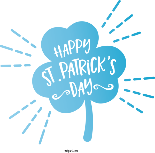Free Holidays Text Line Font For Saint Patricks Day Clipart Transparent Background