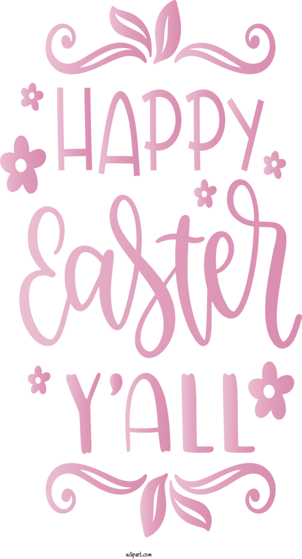 Free Holidays Font Text Pink For Easter Clipart Transparent Background