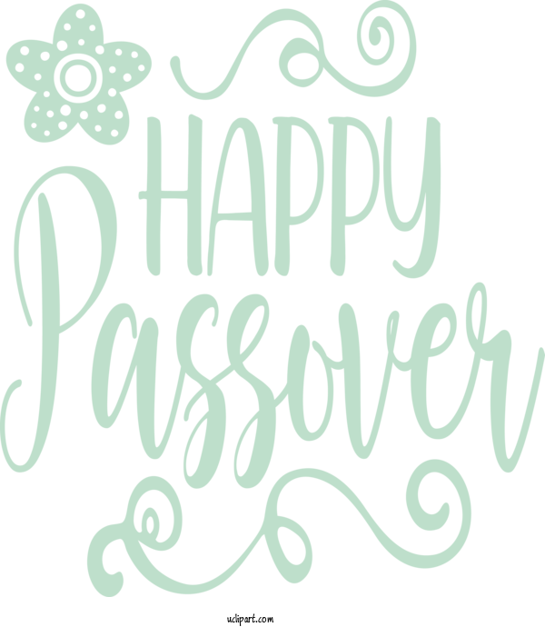 Free Holidays Text Font Green For Passover Clipart Transparent Background