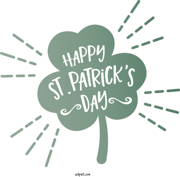 Free Holidays Font Text Logo For Saint Patricks Day Clipart Transparent Background