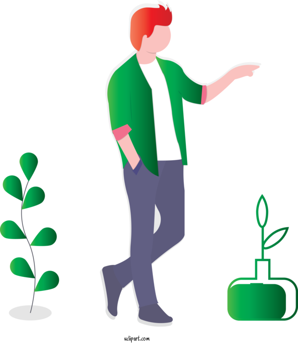 Free People Green Plant Gardener For Men Clipart Transparent Background