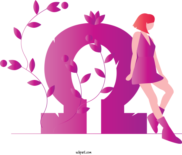 Free People Pink Magenta Silhouette For Girl Clipart Transparent Background