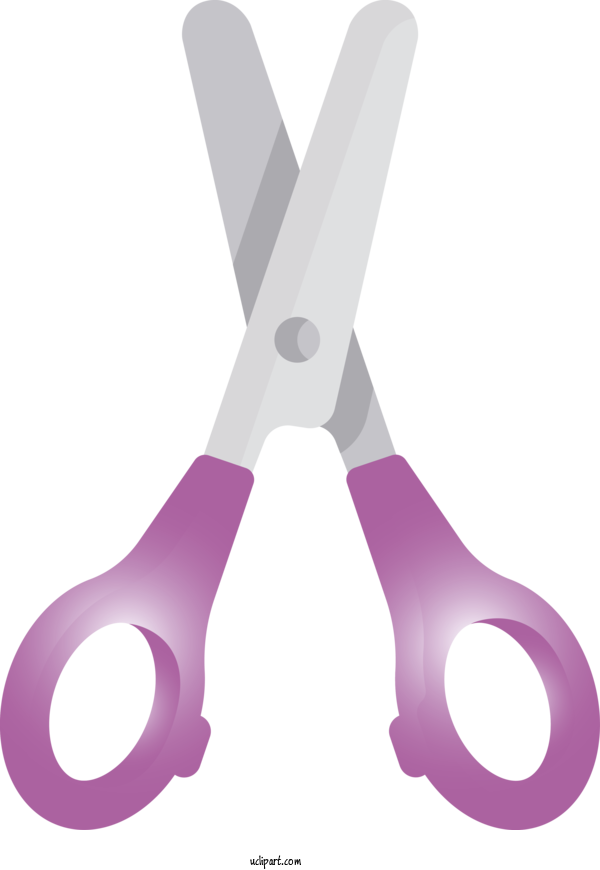 Free School Purple Scissors Cutting Tool For School Supplies Clipart Transparent Background