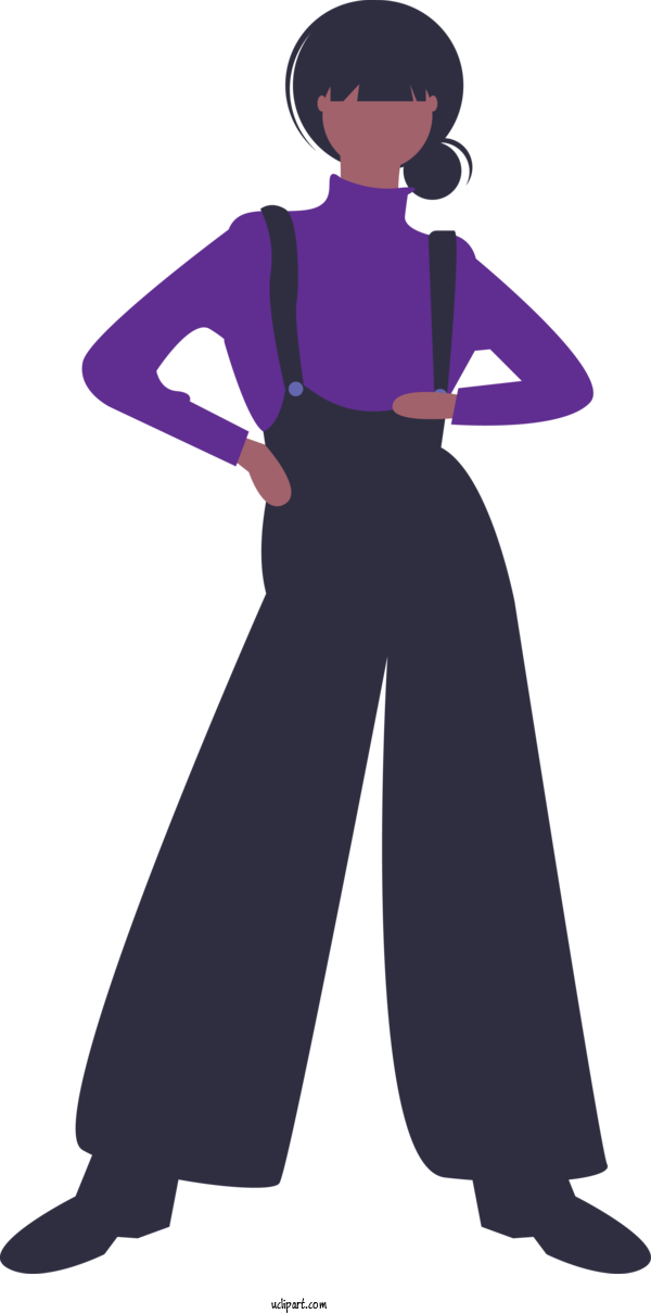 Free People Clothing Standing Purple For Girl Clipart Transparent Background
