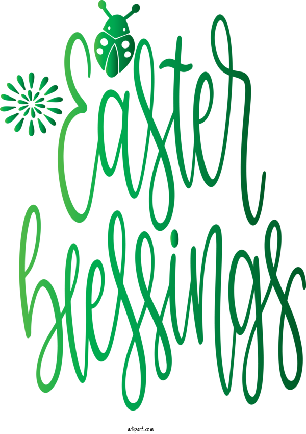 Free Holidays Text Font Green For Easter Clipart Transparent Background