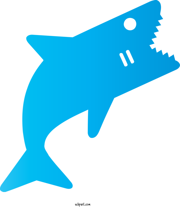 Free Animals Fin Fish Electric Blue For Shark Clipart Transparent Background