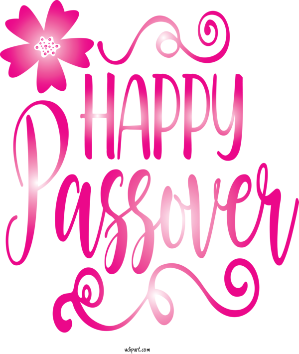 Free Holidays Text Pink Font For Passover Clipart Transparent Background