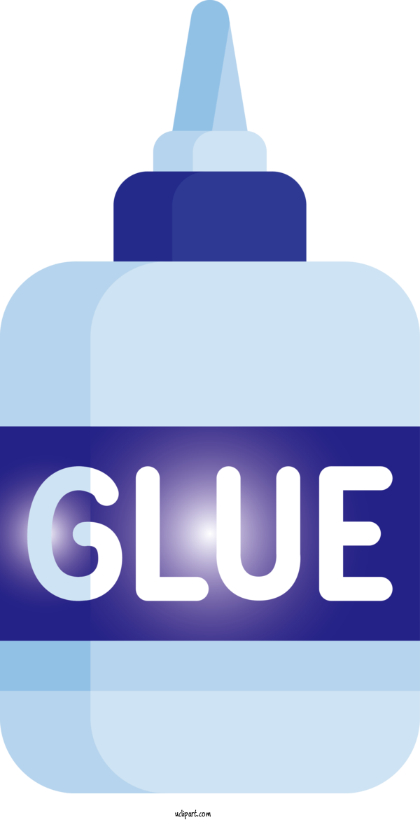 Free School Blue Plastic Bottle Logo For School Supplies Clipart Transparent Background