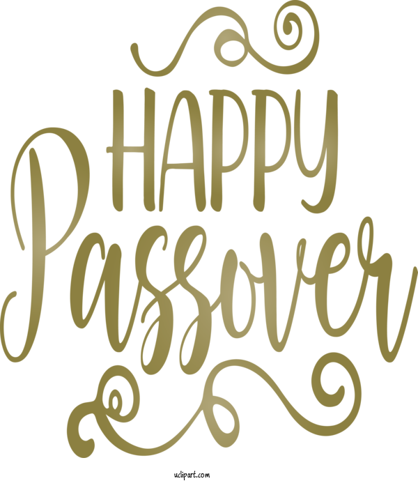 Free Holidays Font Text Calligraphy For Passover Clipart Transparent Background