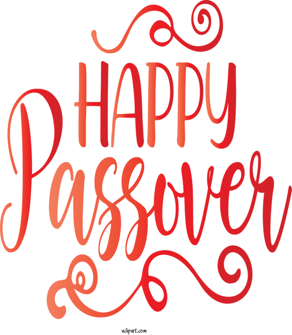 Free Holidays Text Font For Passover Clipart Transparent Background