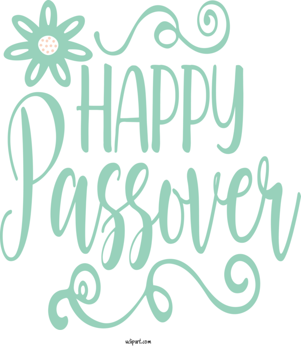Free Holidays Text Font Logo For Passover Clipart Transparent Background