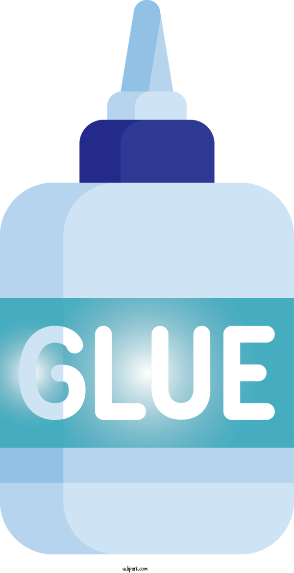 Free School Blue Aqua Bottle For School Supplies Clipart Transparent Background